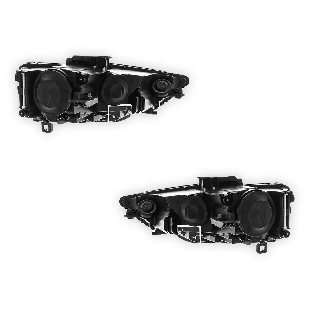 Audi A3 8V Black H7 H15 Headlights 2012 - 2016 OEM-Style Aftermarket Left & Right