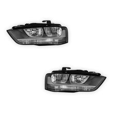 Audi A4 B8 8K Black Headlights 2011 - 2016 OEM-Style Aftermarket Left & Right