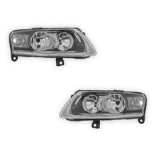 Audi A6 C6 4F Black Headlights 2004 - 2009 OEM-Style Aftermarket Left & Right