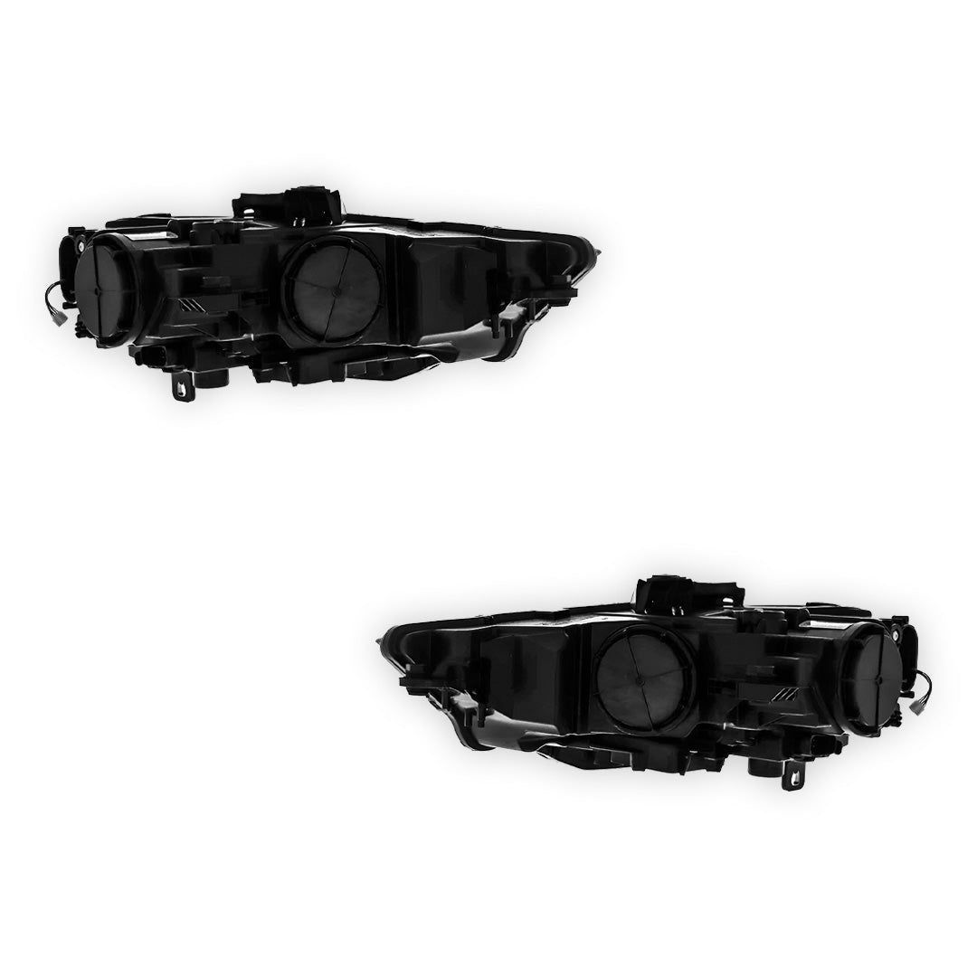Audi A3 8V7 Black Headlights 2016 - 2022 OEM-Style Aftermarket Left & Right