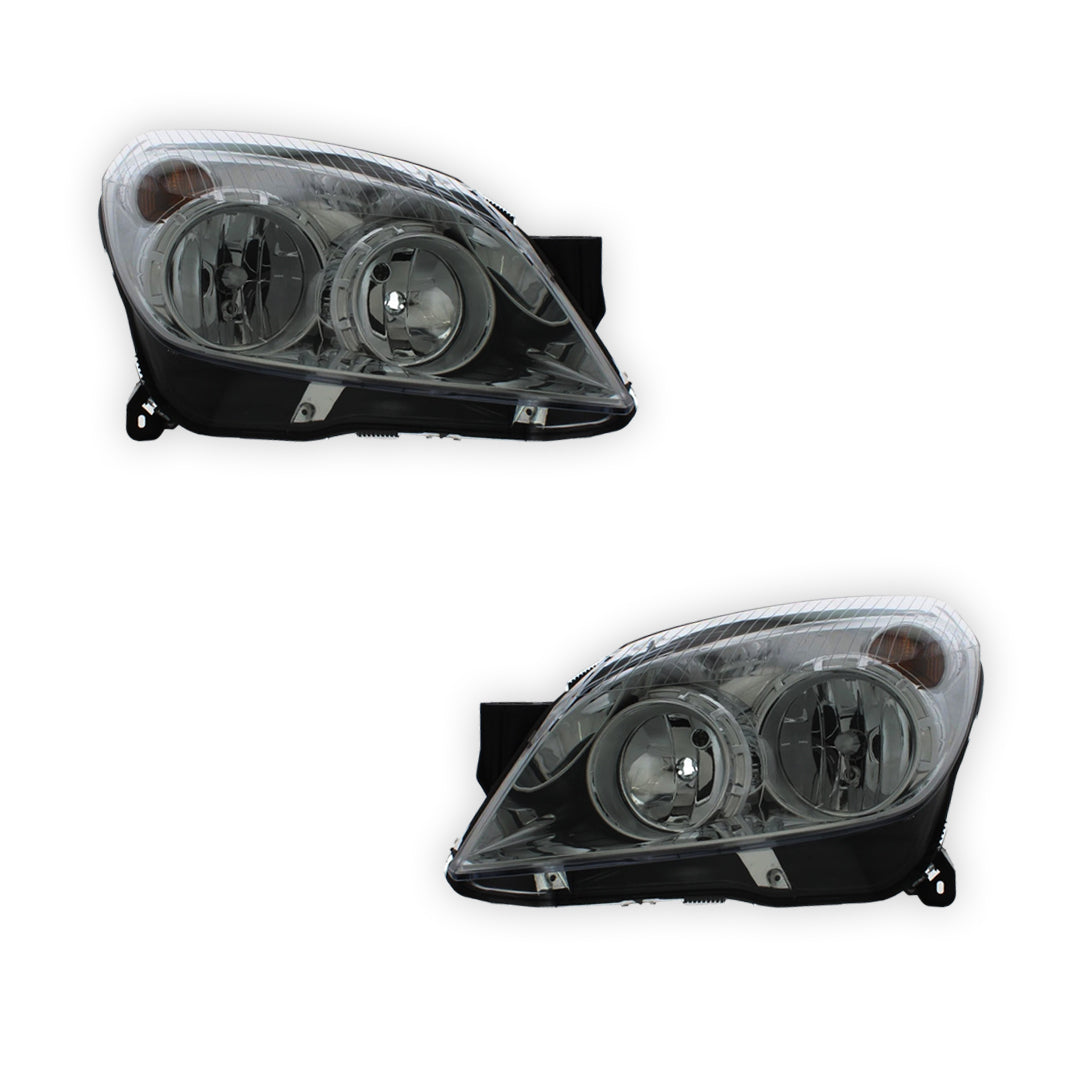 Vauxhall Astra H MK5 Chrome Headlights 2007 - 2011 OEM-Style Aftermarket Left & Right