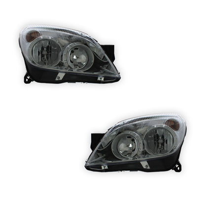Vauxhall Astra H MK5 Chrome Headlights 2007 - 2011 OEM-Style Aftermarket Left & Right
