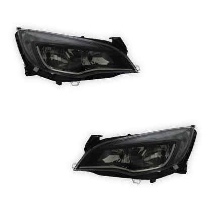 Vauxhall Astra J MK6 Black Headlights 2012 - 2016 OEM-Style Aftermarket Left & Right