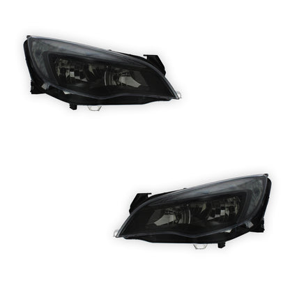 Vauxhall Astra J MK6 Black Headlights 2009 - 2012 OEM-Style Aftermarket Left & Right