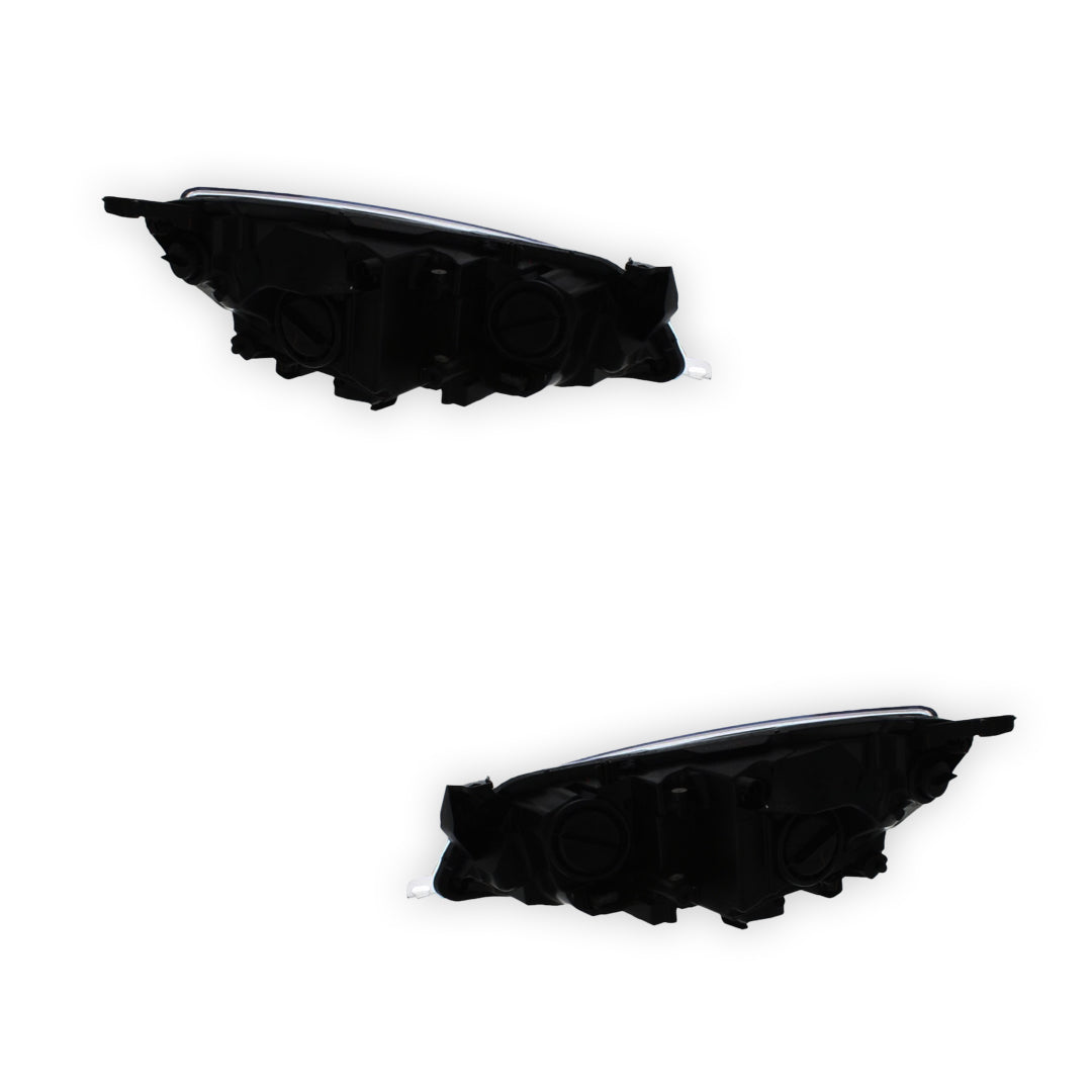 Vauxhall Astra J MK6 Black Headlights 2009 - 2012 OEM-Style Aftermarket Left & Right