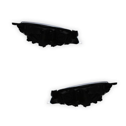 Vauxhall Astra J MK6 Black Headlights 2009 - 2012 OEM-Style Aftermarket Left & Right
