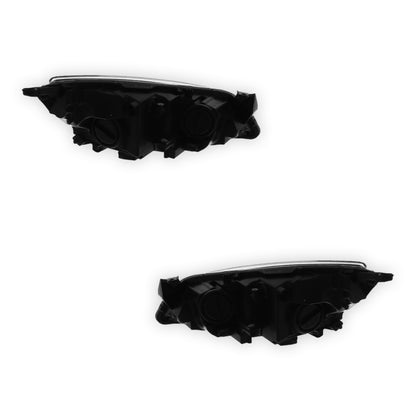 Vauxhall Astra J MK6 With LED DRL Black Headlights 2012 - 2016 OEM-Style Aftermarket Left & Right