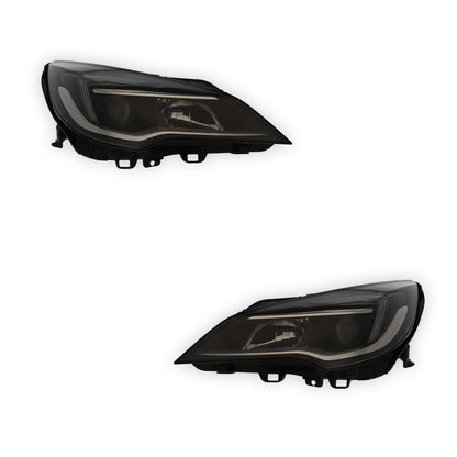Vauxhall Astra MK7 K Black Headlights 2015 - 2020 OEM-Style Aftermarket Left & Right