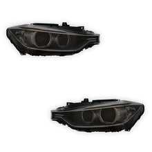 BMW 3 Series F30 Black Headlights 2011 - 2015 OEM-Style Aftermarket Left & Right