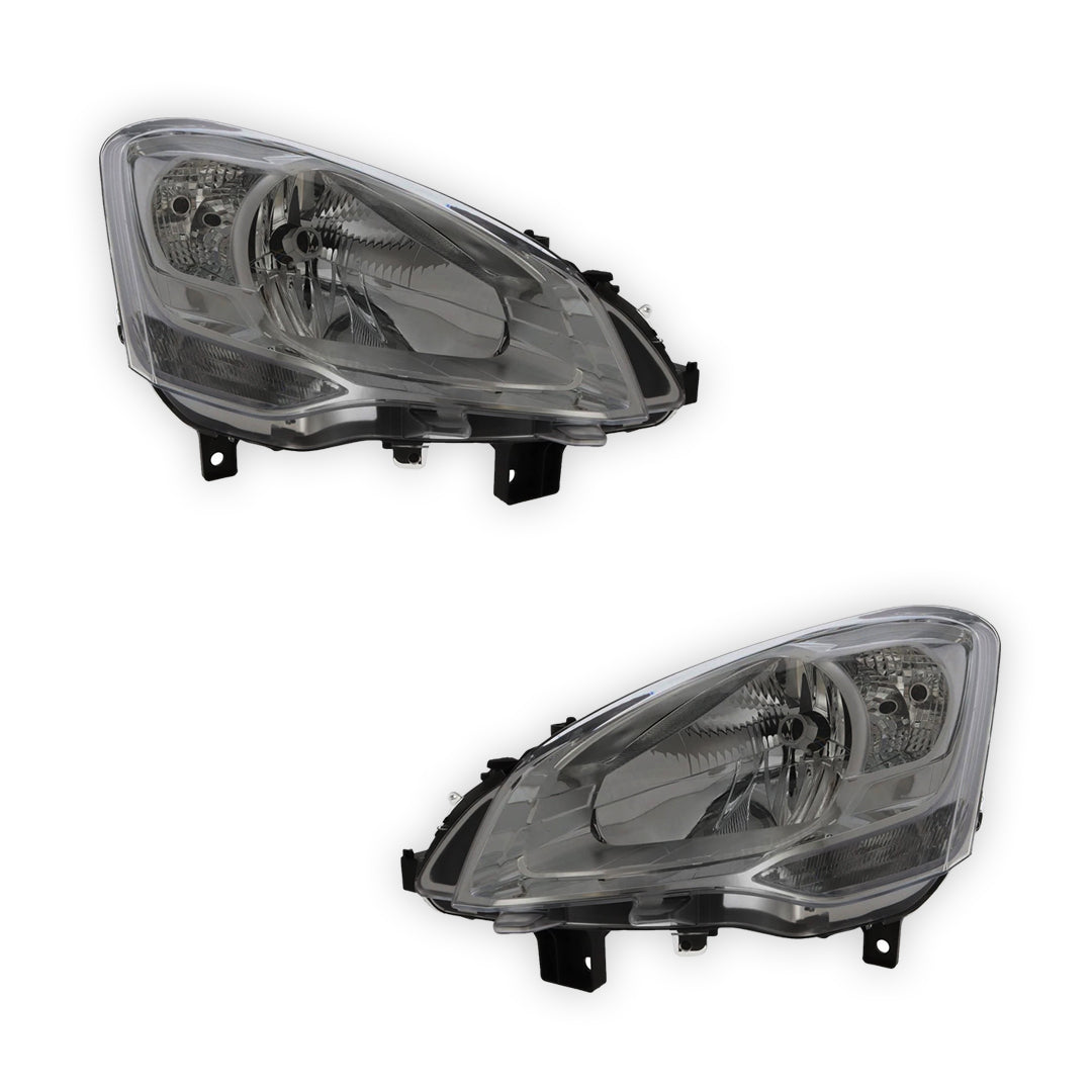 Citroen Berlingo MK2 B9 Black Headlights 2008 - 2019 OEM-Style Aftermarket Left & Right