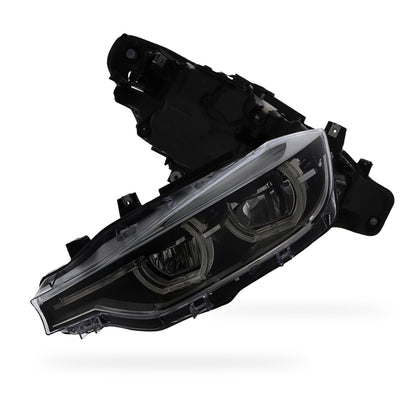 BMW 3 Series F30 LCI Black Headlights 2015 - 2019 OEM-Style Aftermarket Left & Right