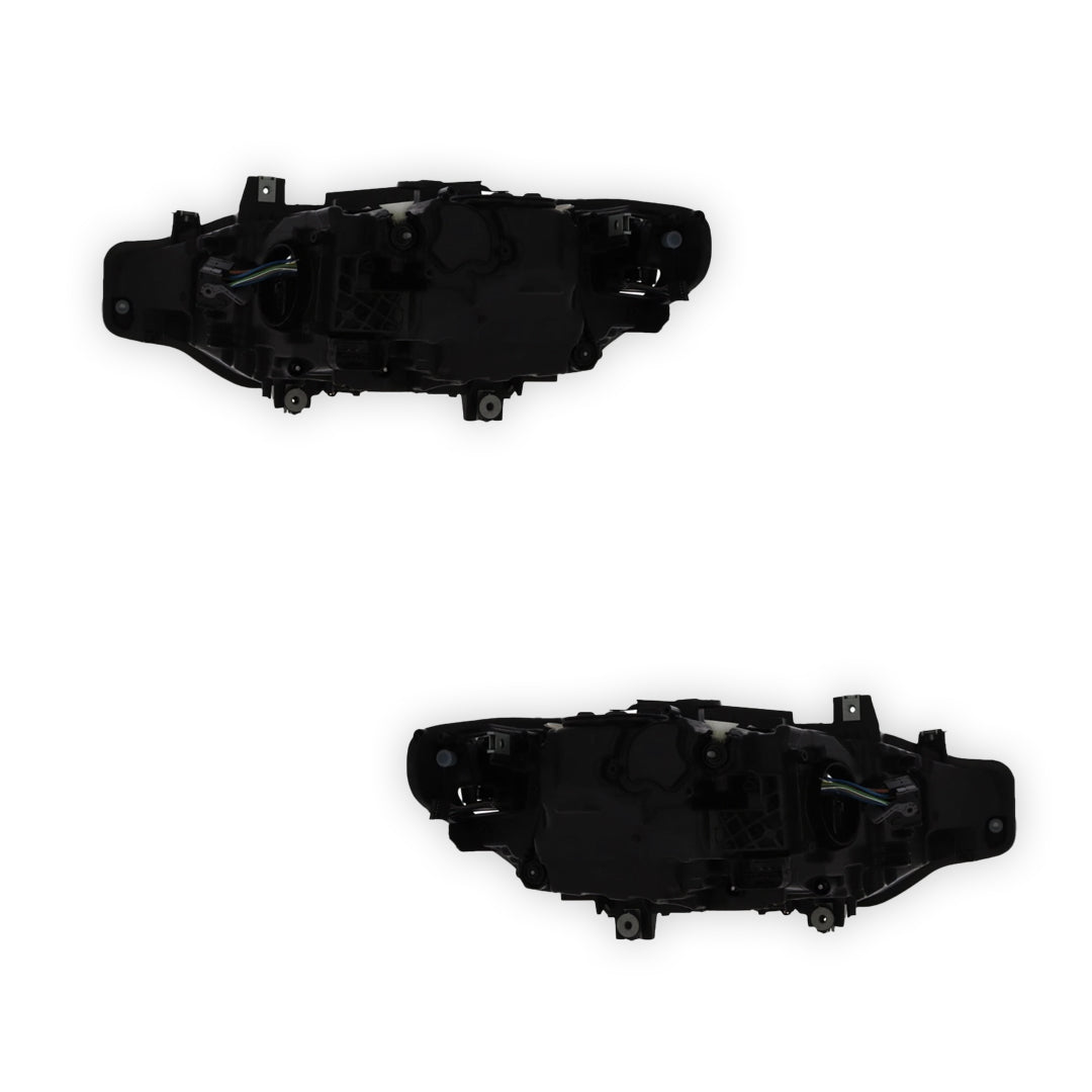 BMW 3 Series F30 LCI Black Headlights 2015 - 2019 OEM-Style Aftermarket Left & Right
