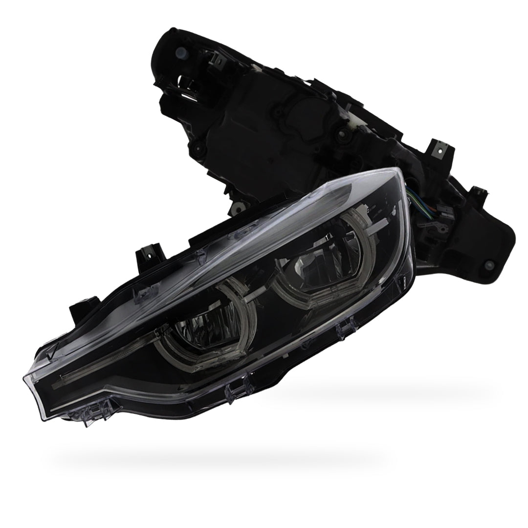 BMW 3 Series F31 LCI Black Headlights 2015 - 2020 OEM-Style Aftermarket Left & Right