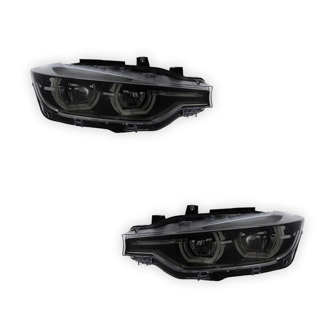 BMW 3 Series F31 LCI Black Headlights 2015 - 2020 OEM-Style Aftermarket Left & Right