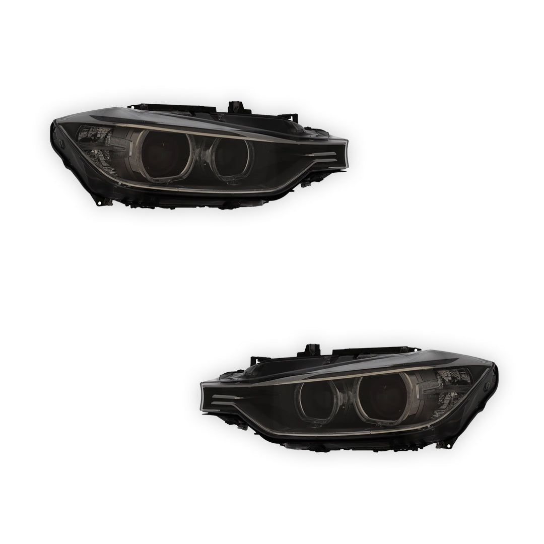 BMW 3 Series F31 Black Headlights 2011 - 2015 OEM-Style Aftermarket Left & Right