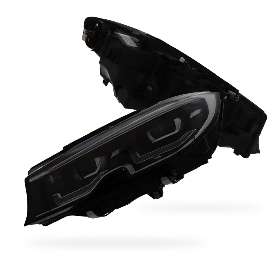 BMW 3 Series G20 / G21 / G80 Black Headlights 2019 - 2022 OEM-Style Aftermarket Left & Right