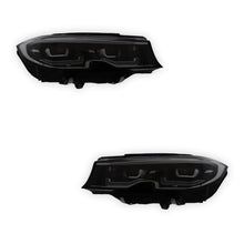 BMW 3 Series G20 / G21 / G80 Black Headlights 2019 - 2022 OEM-Style Aftermarket Left & Right