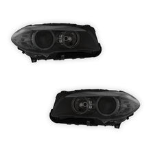 BMW 5 Series F10 Black Headlights 2010 - 2013 OEM-Style Aftermarket Left & Right