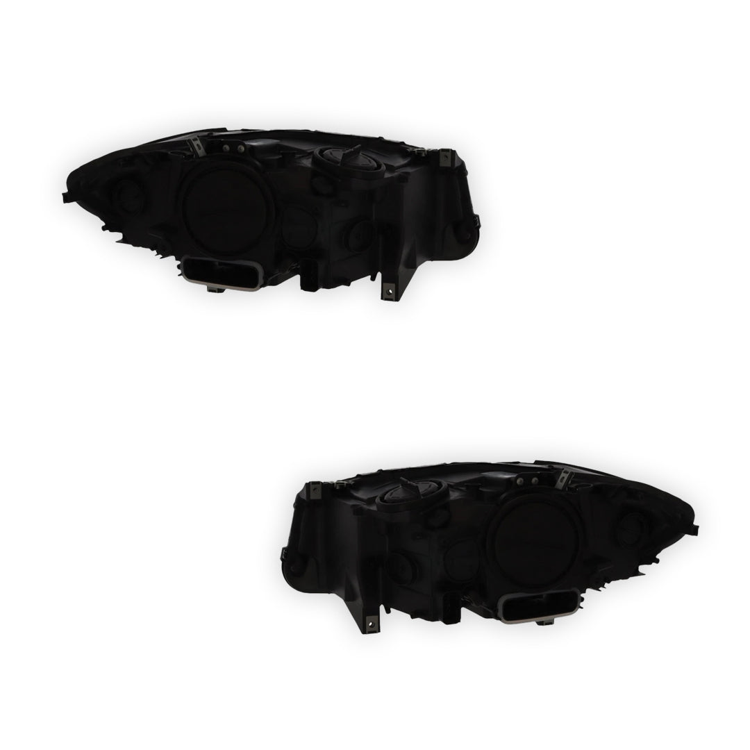 BMW 5 Series F10 Black Headlights 2010 - 2013 OEM-Style Aftermarket Left & Right