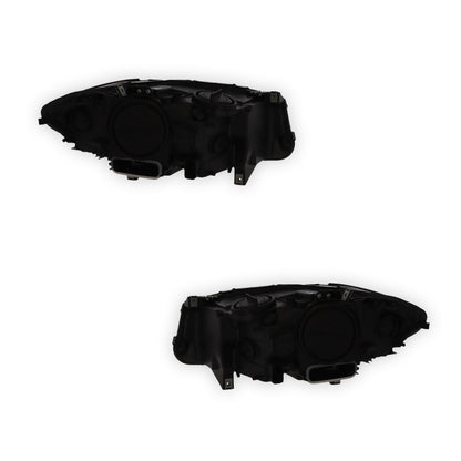 BMW 5 Series F10 Black Headlights 2010 - 2013 OEM-Style Aftermarket Left & Right