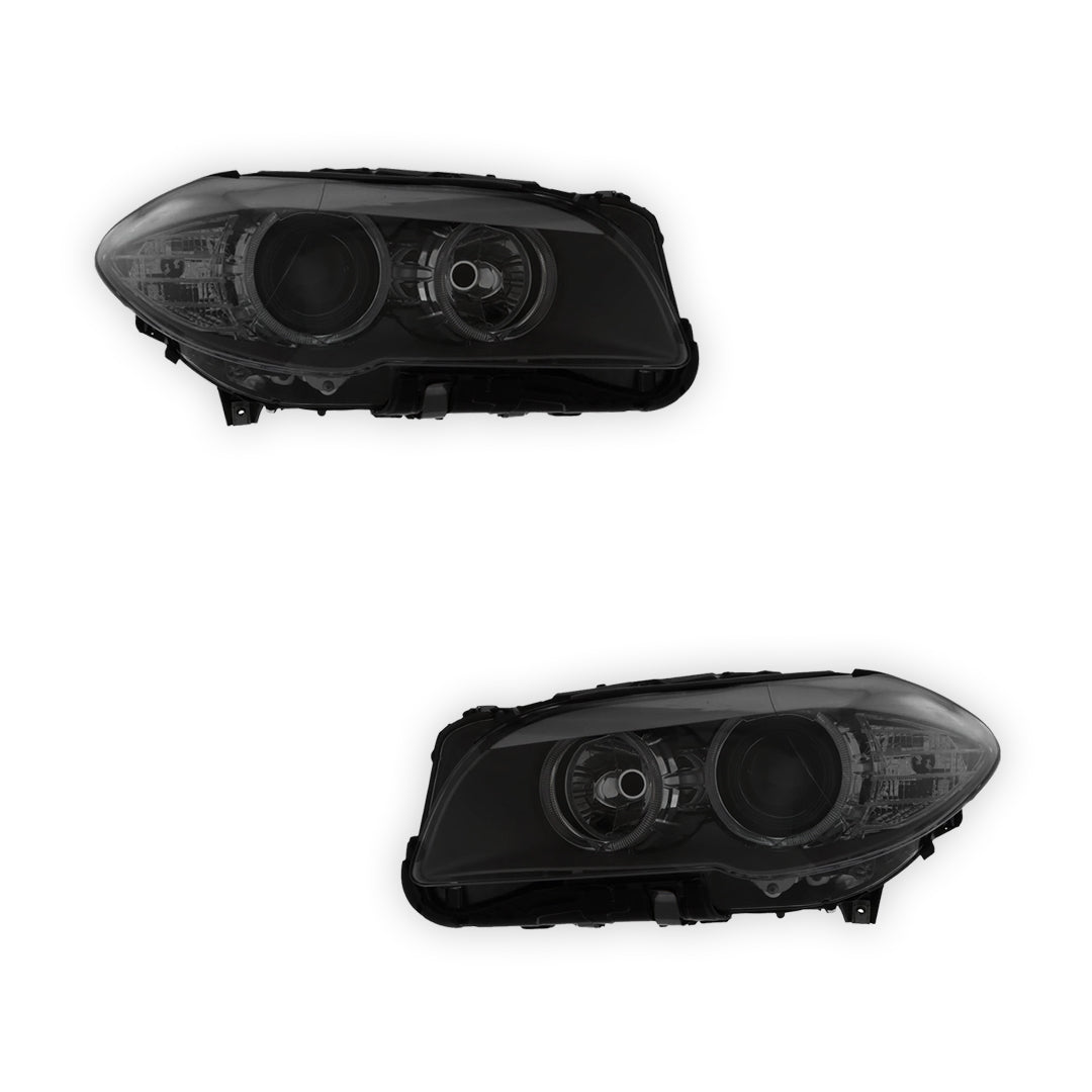 BMW 5 Series F11 Black Headlights 2010 - 2013 OEM-Style Aftermarket Left & Right