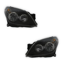 Vauxhall Astra H MK5 Black Headlights 2004 - 2007 OEM-Style Aftermarket Left & Right