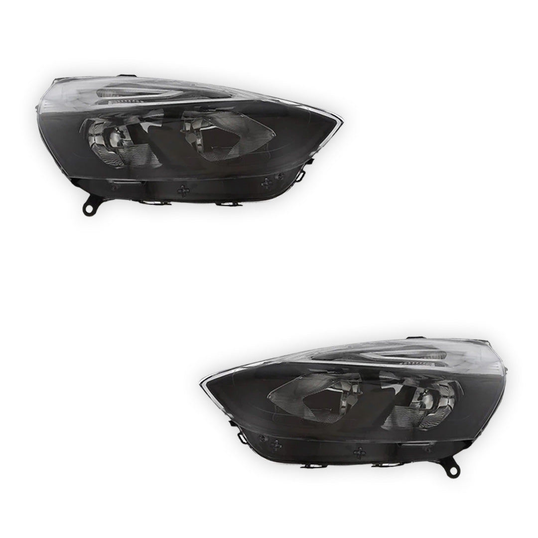 Renault Clio MK4 Black Headlights 2016 - 2019 OEM-Style Aftermarket Left & Right