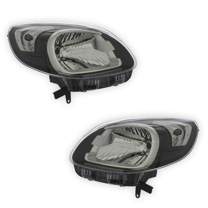 Renault Kangoo MK2 Black Headlights 2013 - 2022 OEM-Style Aftermarket Left & Right