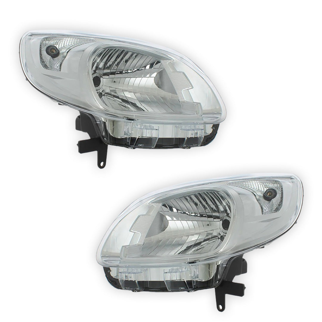 Renault Kangoo MK2 Chrome Headlights 2013 - 2022 OEM-Style Aftermarket Left & Right
