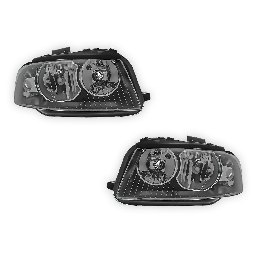 Audi A3 8P Black Headlights 2003 - 2008 OEM-Style Aftermarket Left & Right