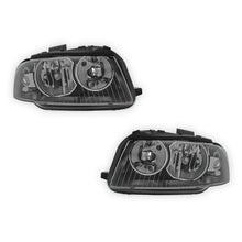 Audi A3 8P Black Headlights 2003 - 2008 OEM-Style Aftermarket Left & Right