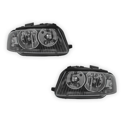 Audi A3 8P Black Headlights 2003 - 2008 OEM-Style Aftermarket Left & Right