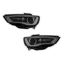 Audi A3 8V Black Headlights 2012 - 2016 OEM-Style Aftermarket Left and Right