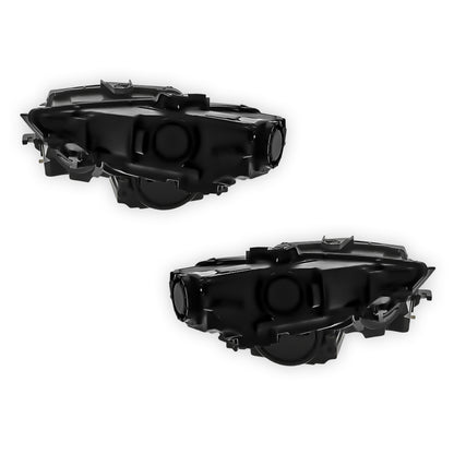 Audi A3 8V Black Headlights 2012 - 2016 OEM-Style Aftermarket Left and Right