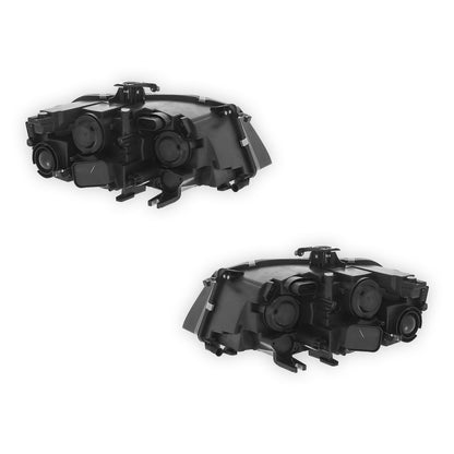 Audi A4 B8 8K Black Headlights 2008 - 2012 OEM-Style Aftermarket Left & Right