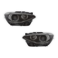 BMW 1 Series F20 Black Headlights 2011 - 2015 OEM-Style Aftermarket Left & Right