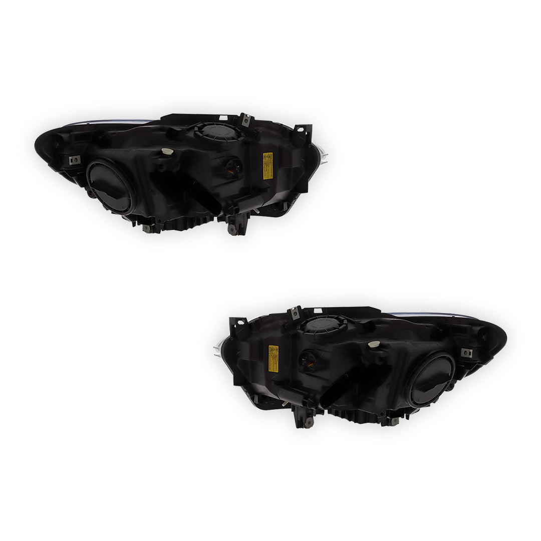 BMW 1 Series F20 Black Headlights 2011 - 2015 OEM-Style Aftermarket Left & Right