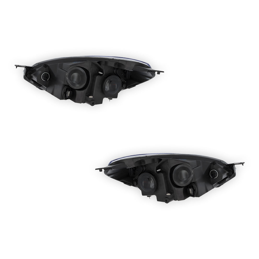 Ford Fiesta MK8 Black Headlights 2017 - 2019 OEM-Style Aftermarket Left & Right