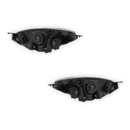 Ford Fiesta MK8 Black Headlights 2017 - 2019 OEM-Style Aftermarket Left & Right