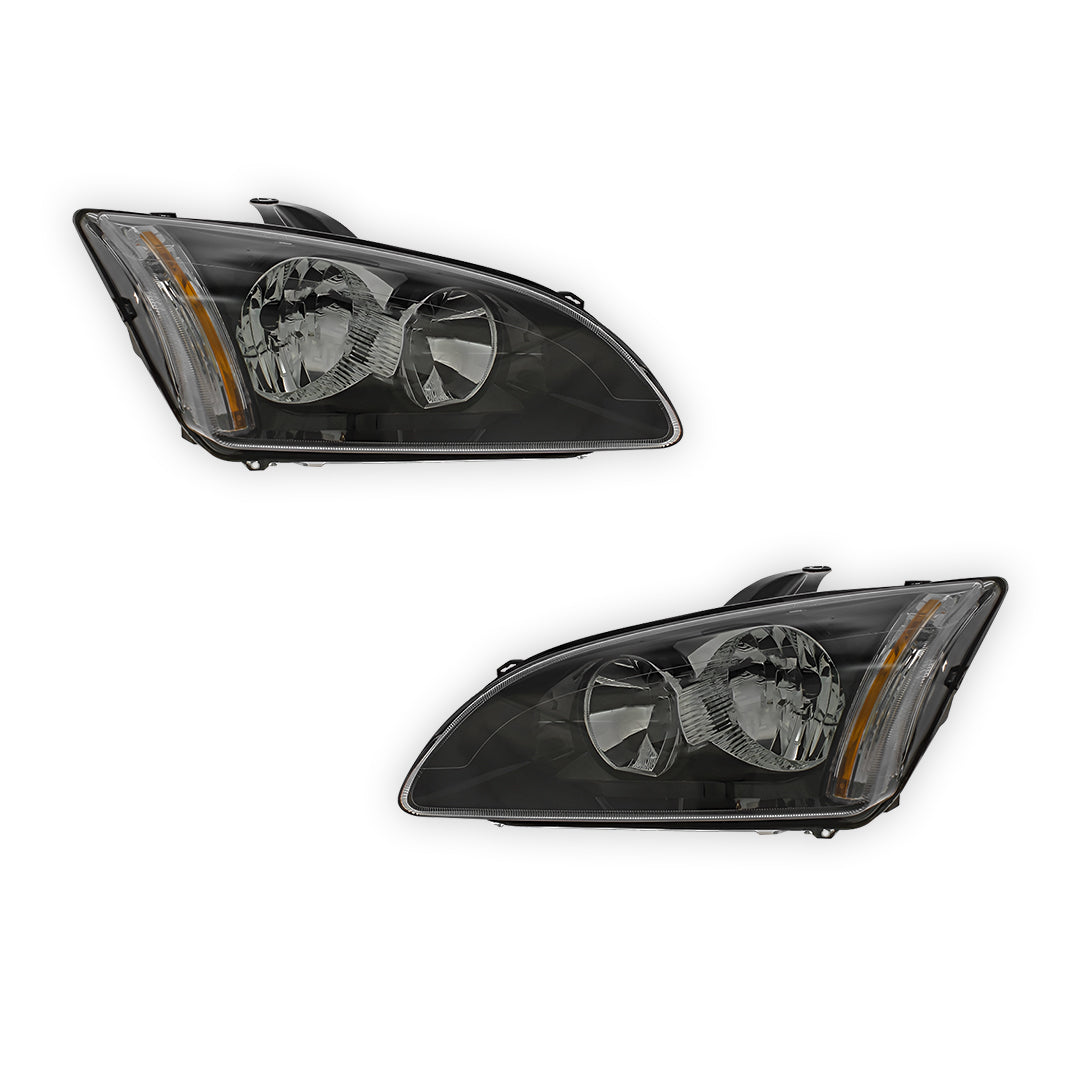 Ford Focus MK2 Black Headlights 2005 - 2008 OEM-Style Aftermarket Left & Right