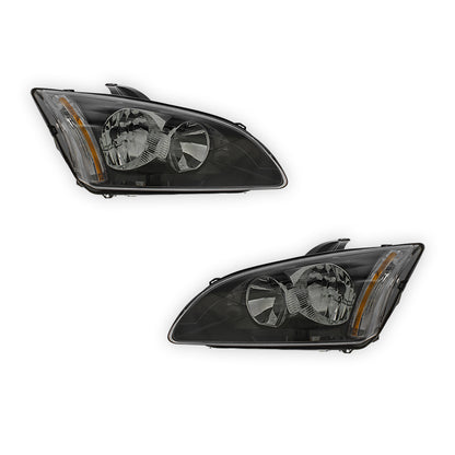 Ford Focus MK2 Black Headlights 2005 - 2008 OEM-Style Aftermarket Left & Right