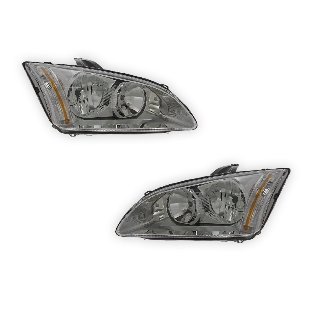 Ford Focus MK2 Chrome Headlights 2005 - 2008 OEM-Style Aftermarket Left & Right