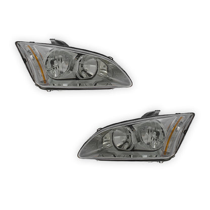 Ford Focus MK2 Chrome Headlights 2005 - 2008 OEM-Style Aftermarket Left & Right