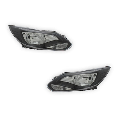 Ford Focus MK3 Black Headlights 2011 - 2015 OEM-Style Aftermarket Left & Right