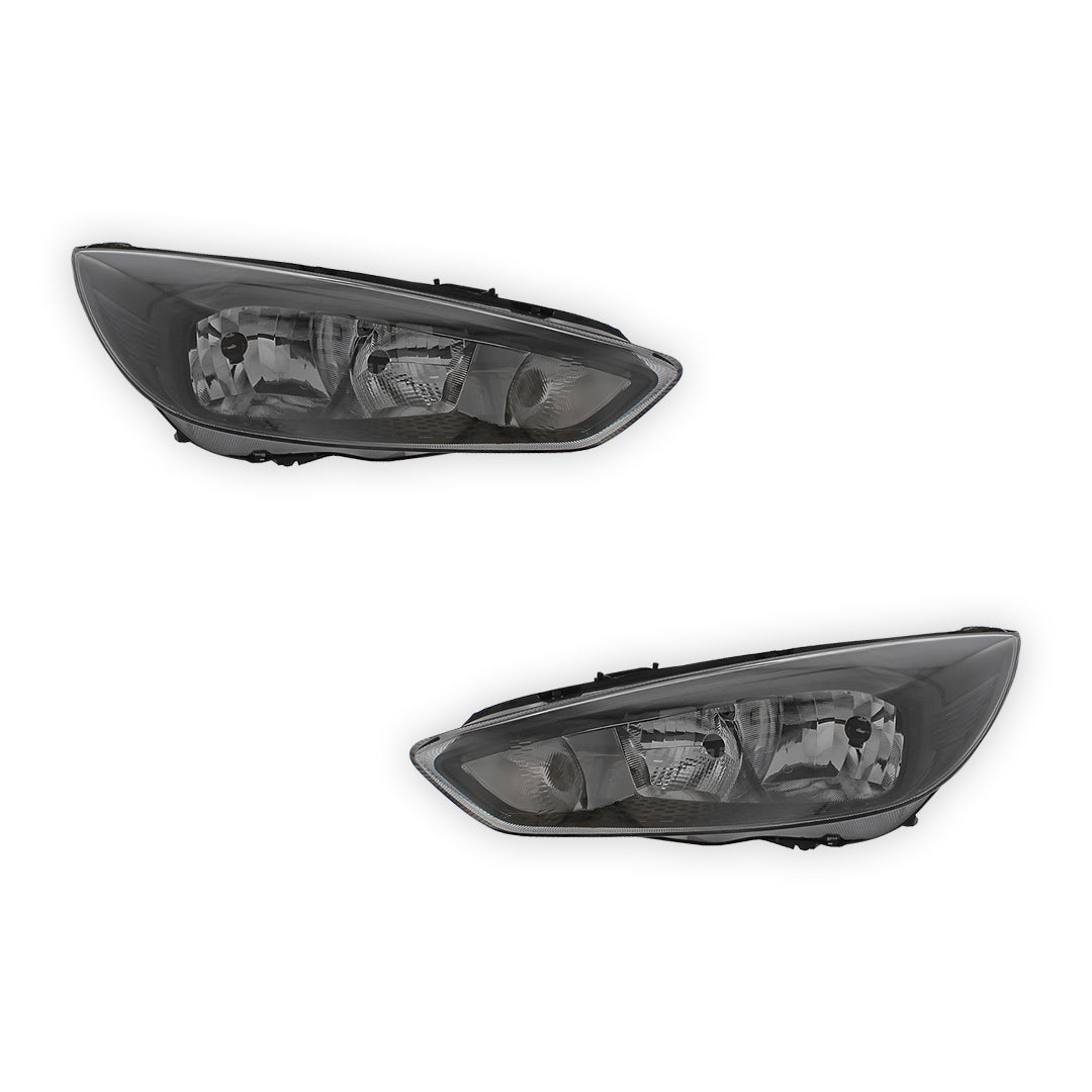 Ford Focus MK3 Black Headlights 2014 - 2018 OEM-Style Aftermarket Left & Right