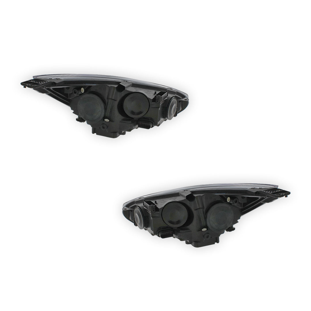 Ford Focus MK3 Black Headlights 2014 - 2018 OEM-Style Aftermarket Left & Right