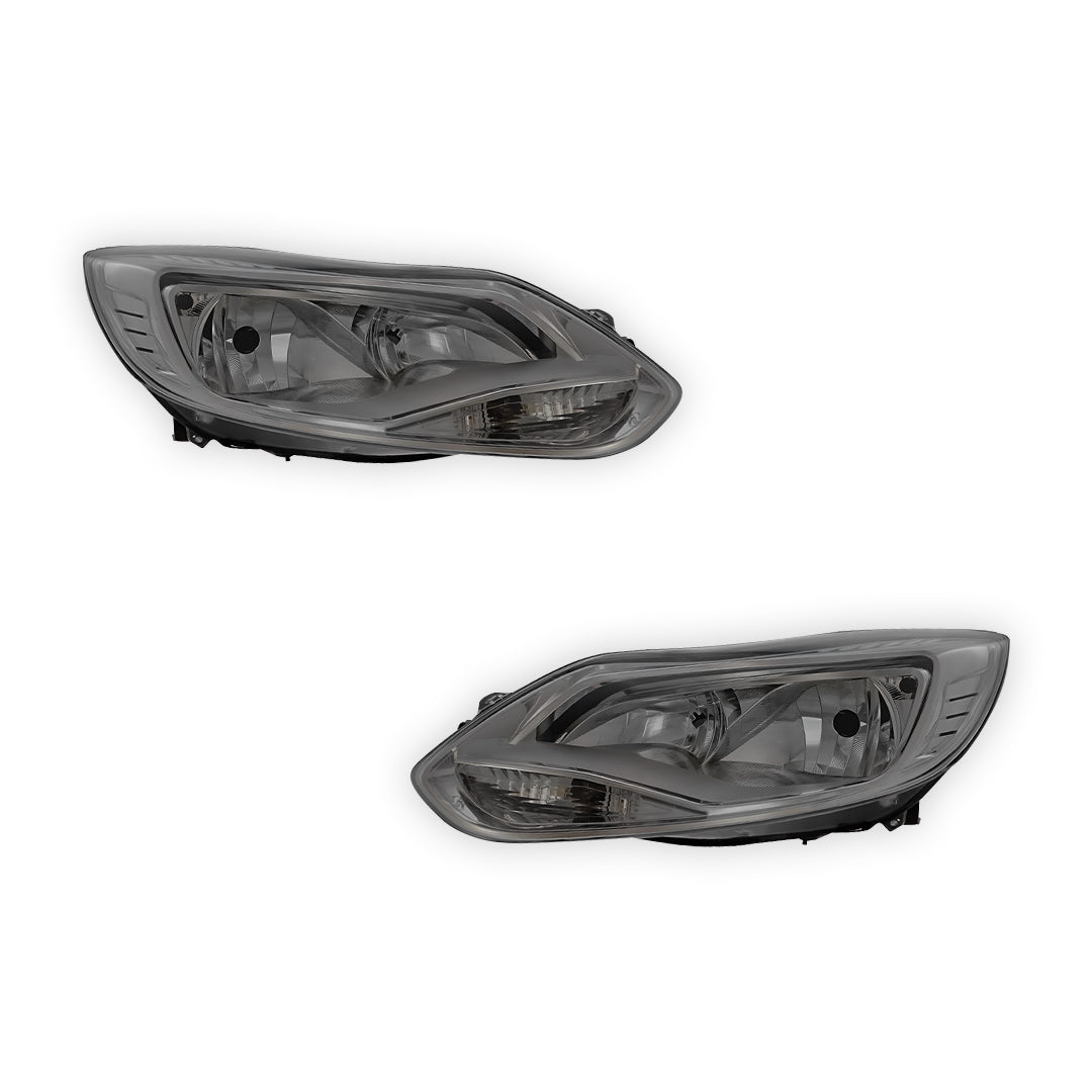 Ford Focus MK3 Chrome Headlights 2011 - 2015 OEM-Style Aftermarket Left & Right