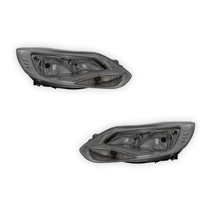 Ford Focus MK3 Chrome Headlights 2011 - 2015 OEM-Style Aftermarket Left & Right