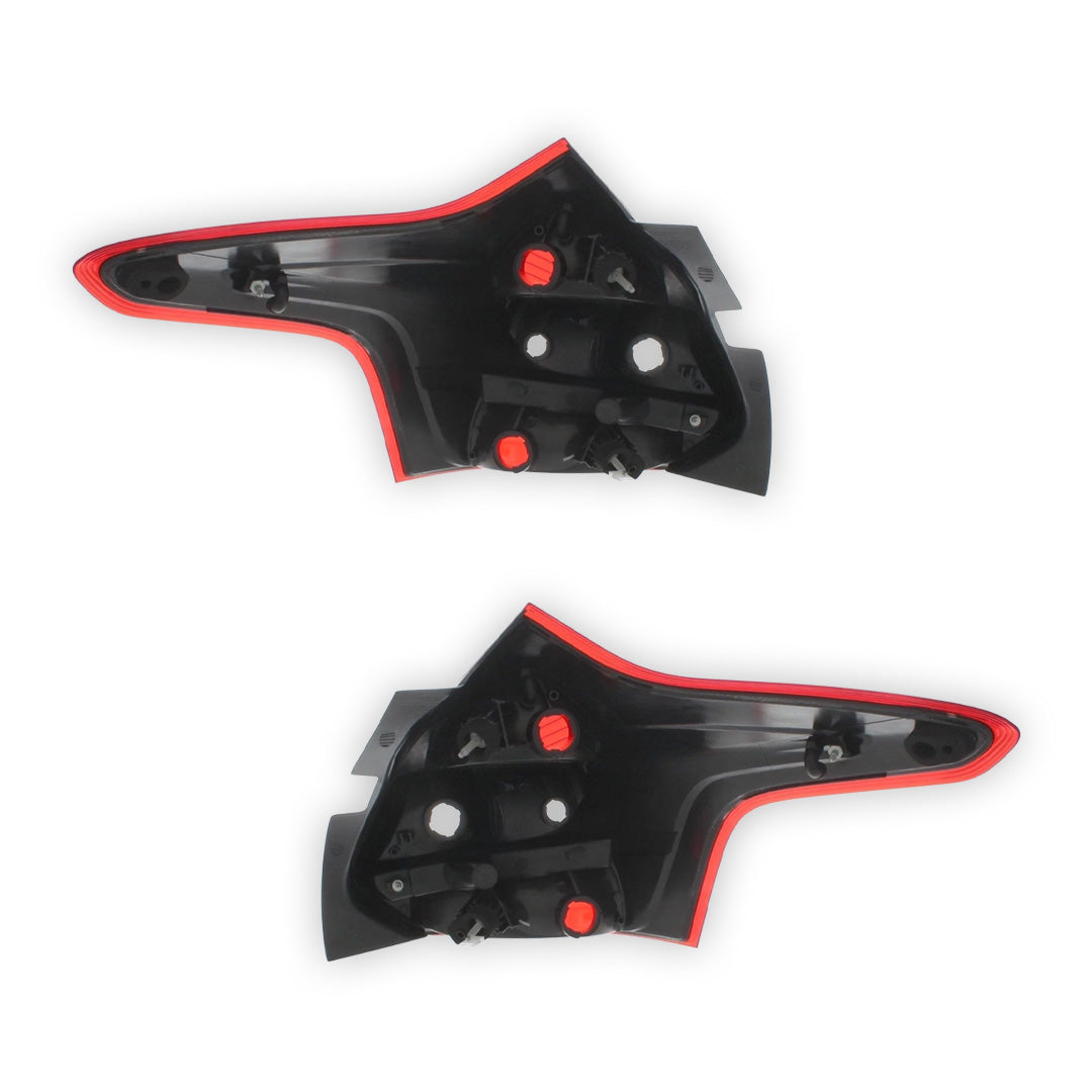 Ford Focus Mk3 Hatchback Rear Halogen Tail Lights 2011 - 2015 OEM-Style Aftermarket Left & Right