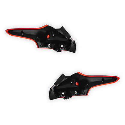 Ford Focus Mk3 Hatchback Rear Halogen Tail Lights 2014 - 2018 OEM-Style Aftermarket Left & Right